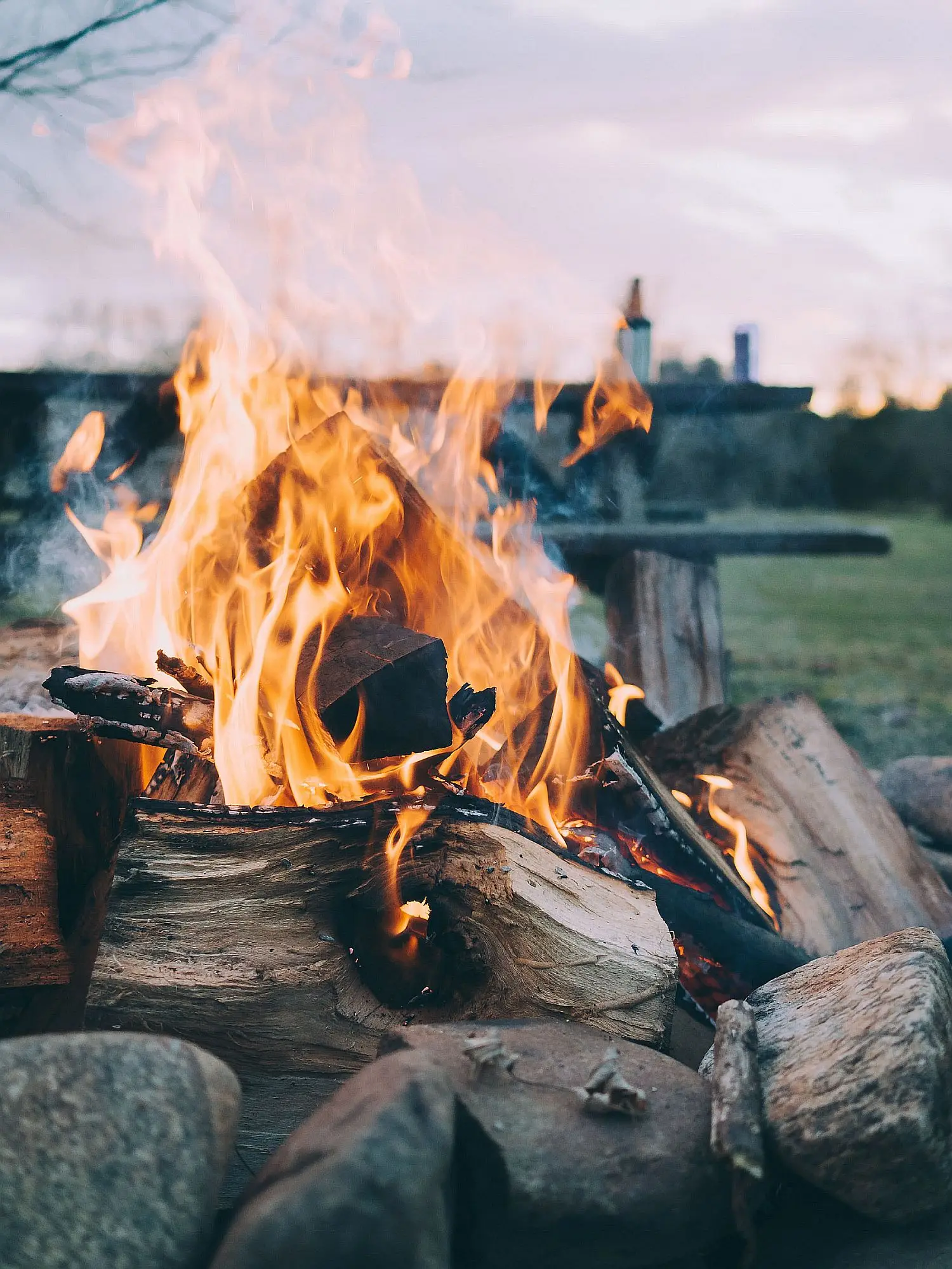 Grill and bonfire area