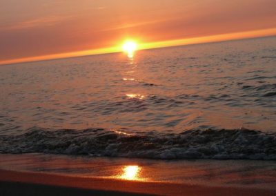 Zachód słońca nad Morzem Bałtyckim w Pogorzelicy