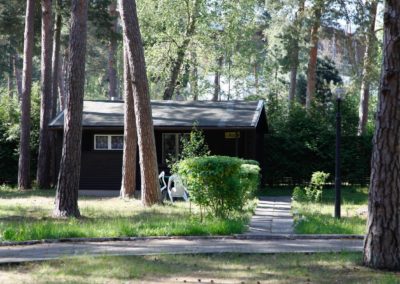 Drewniany domek letniskowy w lesie sosnowym — Terimex Pogorzelica